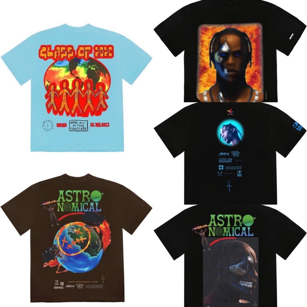 TRAVIS SCOTT FORTNITE lot of 3 Shirts Large